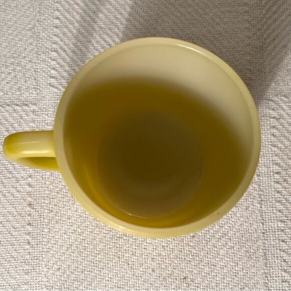 2 Vtg Federal F  Milk Glass Coffee Cup Mug Heat Proof Straight D Handle. - Picture 13 of 16